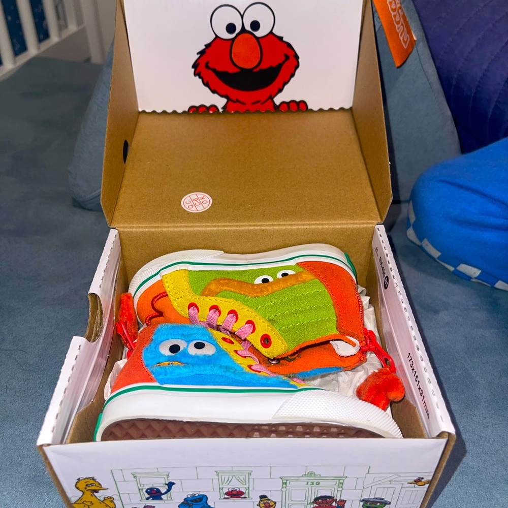 Vans Sesame Street x Sk8-Hi Zip Kids “Cookie Monster” C5 2023